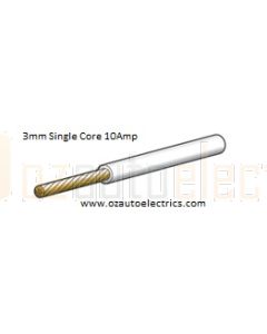 3mm Single Core White Cable 30m Roll
