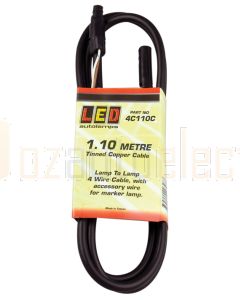LED Autolamps 4C110C 1.1 Meter Trailer Plugin Cable - Lamp to Lamp Cable