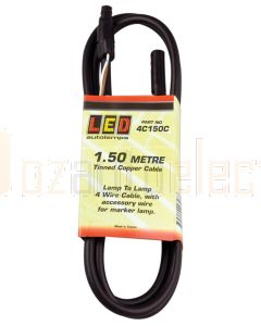 LED Autolamps 4C150C 1.5 Meter Trailer Plugin Cable - Lamp to Lamp Cable