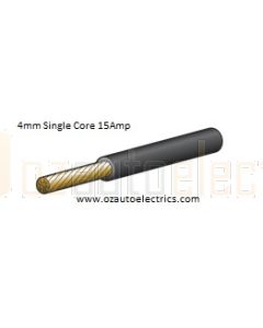 Black Single Core Cable 4mm - Cut to Length