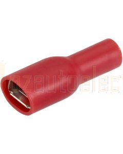 Narva 56142 Red Female Blade Crimp Terminal, Flared Vinyl Fully Insulated 2.5-3mm (Box of 100)