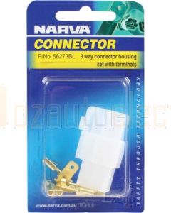3 way Quick Connector Housing with Terminals - Male & Female (Blister Pack)