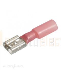 IONNIC HDC12 6.3mm Red Female Heatshrink Blade Terminals (Pack of 100)
