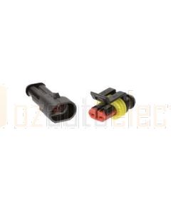 Narva 57522BL 2 Way Waterproof AMP Connector - Male and Female (Blister Pack)