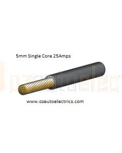 Narva 5815-30BK Black Single Core Cable 5mm (30m Roll)