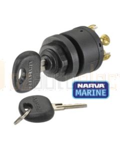 Narva 64008 3 Position Ignition Switch Marine with Push for Choke Function