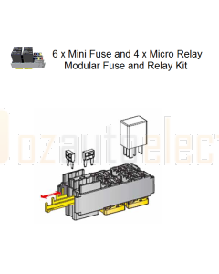 6 x Mini Fuse and 4 x Micro Relay Modular Fuse and Relay Kit