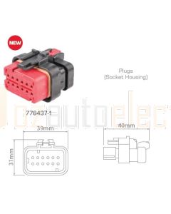 TE Connectivity AMPSEAL 16  776437-1 12 Circuit Plug Connector