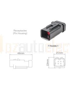 TE AMPSEAL 16 776488-1 4 Circuit Receptacle Connector