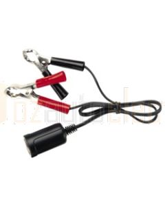 Narva 81034BL Battery Clips with Extended Lead and Accessory Socket
