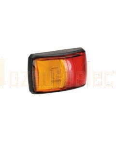 Narva 91403 10-33 Volt L.E.D Side Marker Lamp (Red / Amber) with Black Deflector Base and 2.5m Cable