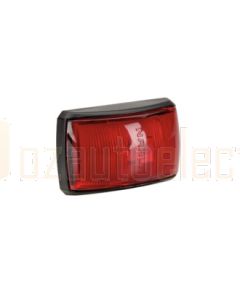 Narva 91433 10-33 Volt L.E.D Rear End Outline Marker Lamp (Red) with Black Deflector Base and 2.5m Cable