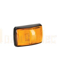 Narva 91443 10-33 Volt L.E.D Side Direction Indicator Lamp (Amber) with Black Deflector Base and 2.5m Cable
