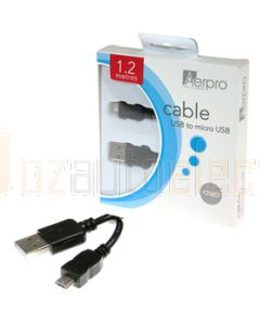 Aerpro ADM95B USB to micro USB cable 1.2m black