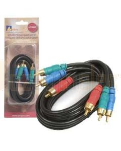 Aerpro AP1GBR 1 M a/v lead grn/blue/rd rca 3m to 3m plugs 75 ohm coax
