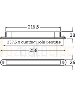 Hella 2156-24V Matrix Amber LED Rear Direction Indicator 24V DC