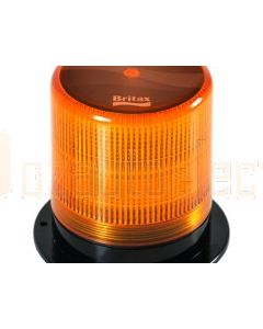 Britax LED Amber Beacon 10-30V 18Watt Flange base, clear lens, die-cast alloy base