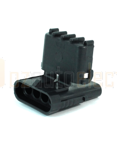 Delphi 12010974 4 Way Black Weather Pack Shroud Sealed Male Connector Housing (Bag of 10)