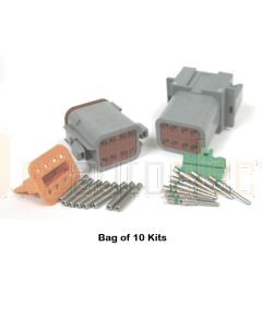 Deutsch DT8-1/10 DT Series 8 Way Connector Kit (Bulk Pack)