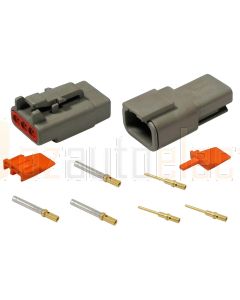 Deutsch DTM Series 3 Way Connector Kit with Gold Contacts