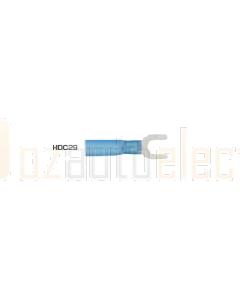 Quikcrimp HDC29 Heatshrink Fork/ Spade Terminal 5mm - Blue Pack of 100