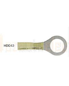 Quikcrimp HDC43 12mm Yellow Heatshrink Ring Terminal
