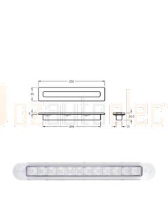 Hella High Efficacy LED Interior Lamp - White, 12V DC (2641HB-12V) 