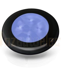 Hella Marine 2XT980502-251 Blue LED Round Courtesy Lamps - 12V Black Plastic Rim