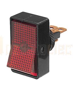 Hella Off-On Rocker Switch - Red Illuminated, 12V (4440)