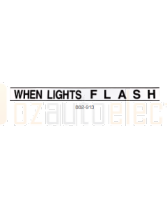 Ionnic 882-913 Bus Warning Light Kit Decal - "WHEN LIGHTS FLASH" - NSW