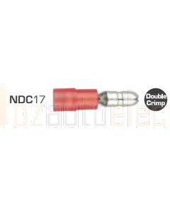 IONNIC NDC17 Crimp Nylron Male Bullet - Red (Pack of 100)