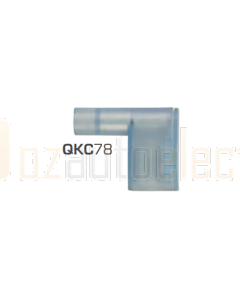 IONNIC QKC78 4mm Blue Nylon Insulated Quick Connect Flag Terminal (Pack of 100)