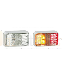 LED Autolamps 35CCARM Red/Amber Side Marker with Chrome Bracket