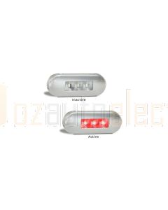 LED Autolamps 86RM Rear End Outline Marker Lamp with Chrome (Blister Single)