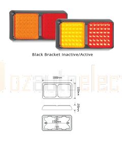 LED Autolamps 80BARM Double Series Stop/Tail/Indicator Combination Lamp - Multivolt (Blister Single)