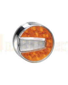 Narva 95004 12 Volt L.E.D Front Direction Indicator and Front Position Lamp (Amber/White) with 0.5m Hard-Wired Cable (LH)