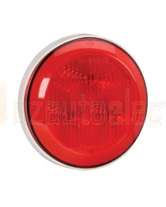 Narva 94301W-12 12 Volt L.E.D Rear Stop/Tail Lamp (Red) with 0.3m Hard-Wired Non-Sheathed Cable and White Base