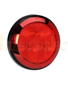 Narva 94306-12 12 Volt L.E.D Rear Stop/Tail Lamp (Red) with Chrome Ring, 0.3m Hard-Wired Non-Sheathed Cable and Black Base