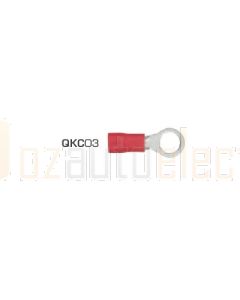 Quikcrimp 5.3mm Ring Pre-Insulated Terminal Red pack of 100