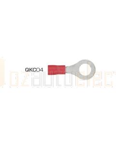 Quikcrimp 6.4mm Ring Pre-Insulated Terminal Red pack of 100