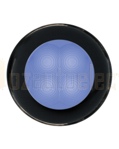 Hella 2XT980502251 Blue LED Round Courtesy Lamp - Black Plastic Rim (12V)