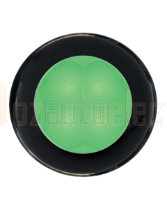 Hella 2XT980502051 Green LED Round Courtesy Lamp - Black Plastic Rim (12V)