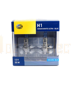 Hella H1-XWUBLUEDP2 H1 Headlight Set 55W 12V P14.5s Xenon Blue