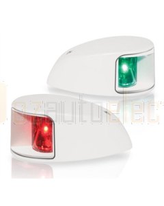 Hella 2LT980620911 2NM NaviLED Deck Mount Port and Starboard Pair (White Shroud - Clear Lens)