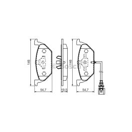 Bosch 0986494524 Brake Pad Set BP1445 - Set