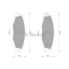 Bosch 0986AB2243 Brake Pad Set DB1396BL - Set