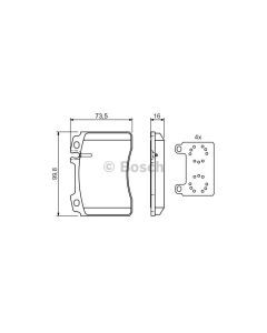 Bosch 0986424170 Brake Pad Set BP073 - Set