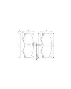 Bosch 0986424176 Brake Pad Set BP077 - Set