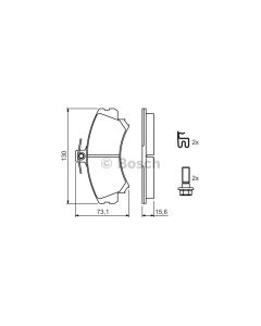 Bosch 0986424371 Brake Pad Set BP182 - Set