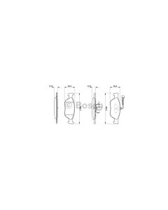 Bosch 0986424510 Brake Pad Set BP268 - Set